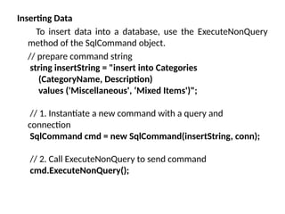 Chapter 6- ADO.pptx disucsses about active x data objects in dot net ...