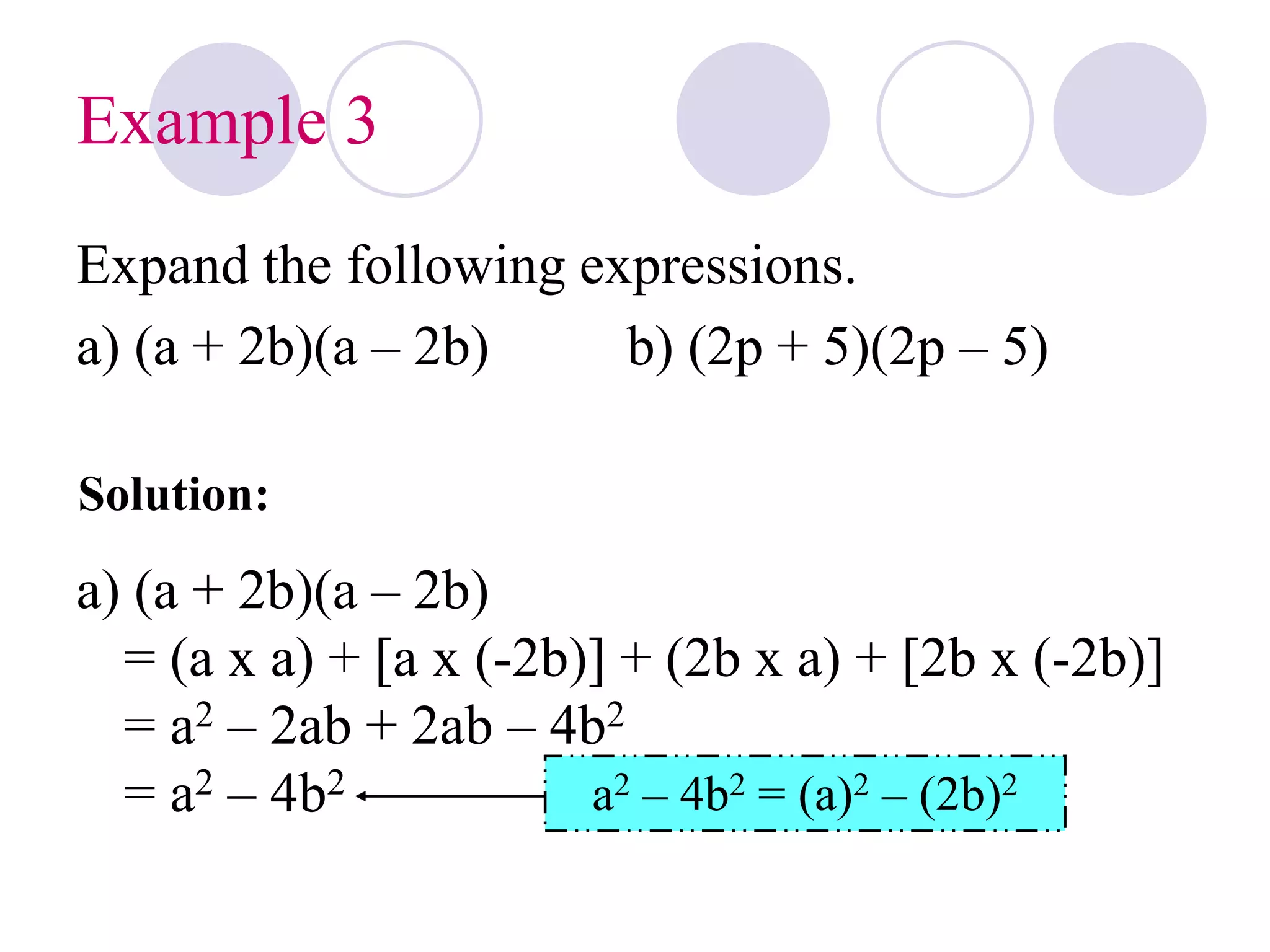 Chapter 6 algebraic expressions iii | PPT
