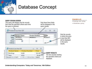 Database Concept
Understanding Computers: Today and Tomorrow, 14th Edition 48
 