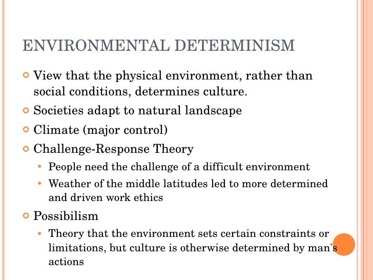 Determinism And Possibilism In Geography Pdf Notes