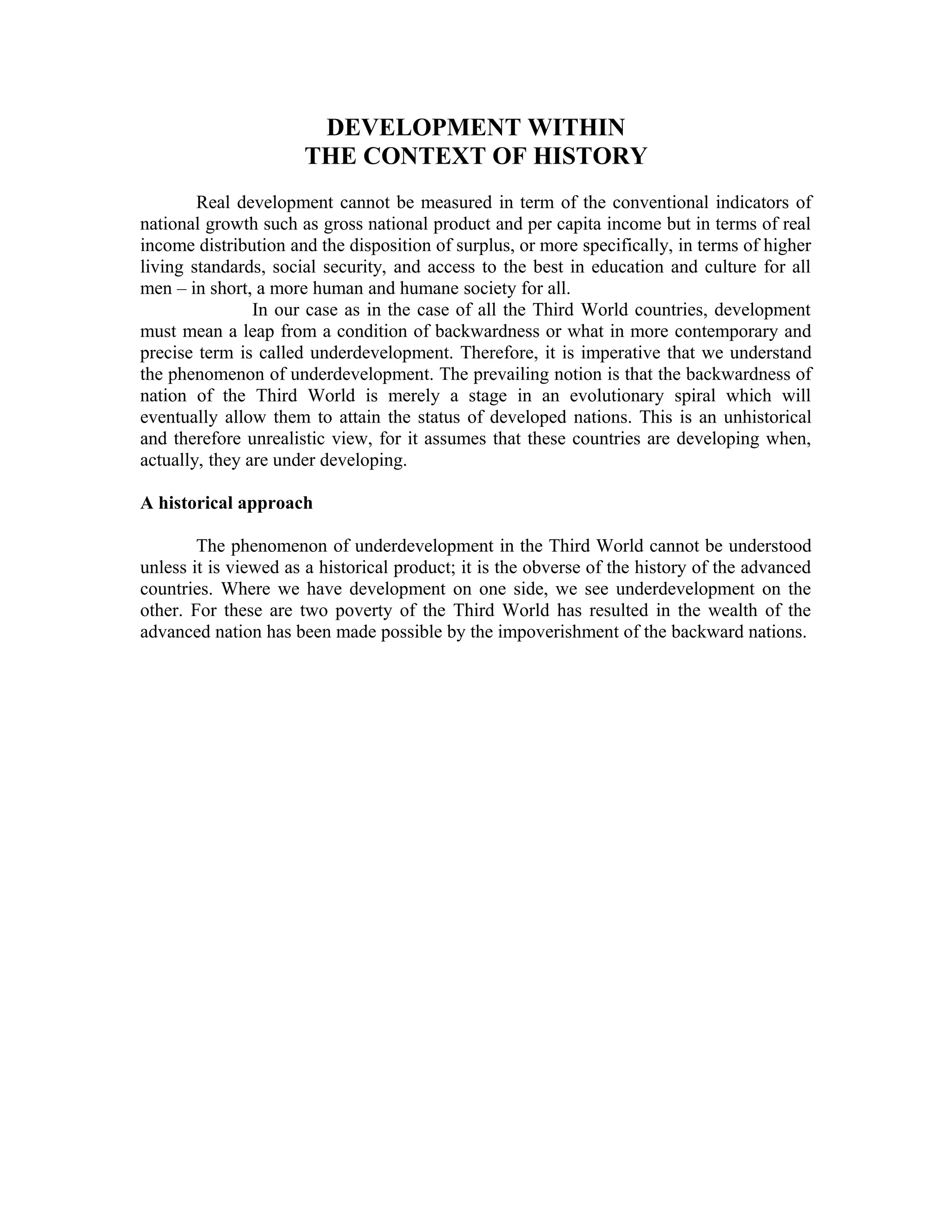 Chapter 6 - Development Within the Context of History | DOC