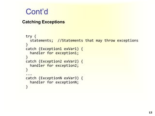 Comprehensive Guide to Exception Handling in Java Programming | PDF