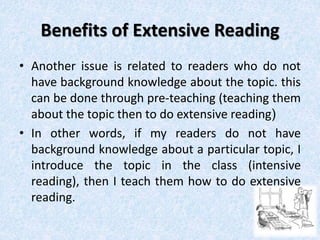 Chapter (6) extensive reading | PPT