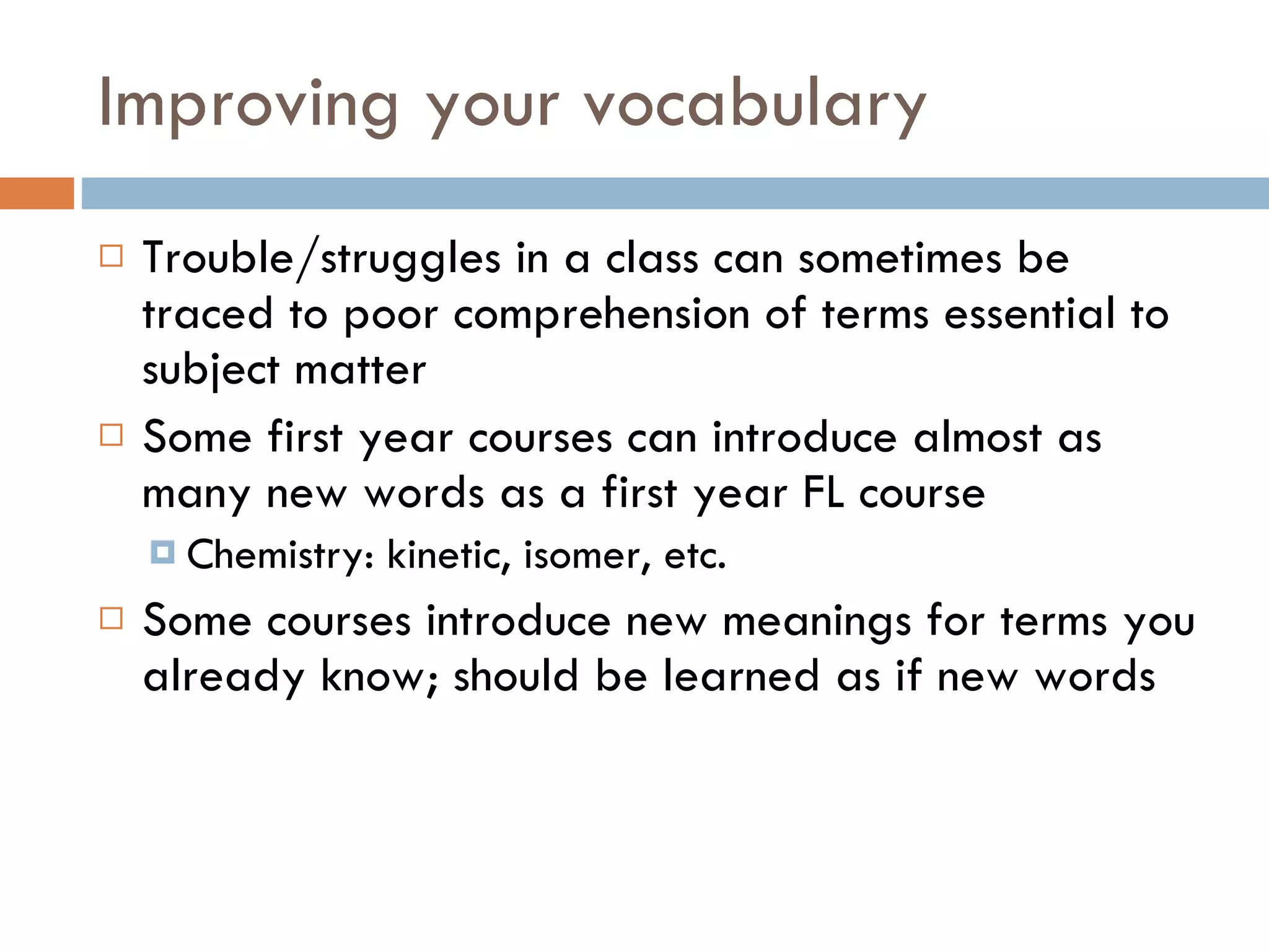 Chapter 6 improving your vocabulary PPT