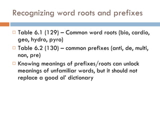 Chapter 6 improving your vocabulary | PPT
