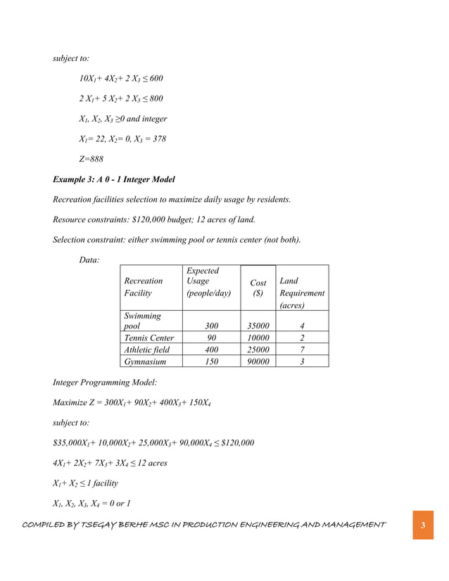 Chapter 6 Integer Programming Note Pdf Chapter 6 Integer Programming Note Pdf