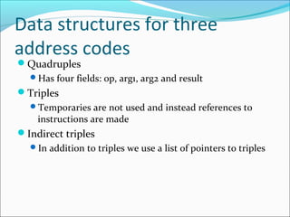 Chapter 6 intermediate code generation | PPT
