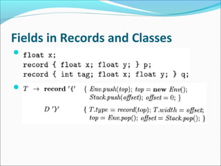 Fields in Records and Classes 
 
 
 