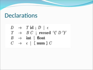 Chapter 6 - Intermediate code generation.ppt