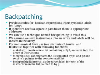 Chapter 6 - Intermediate code generation.ppt