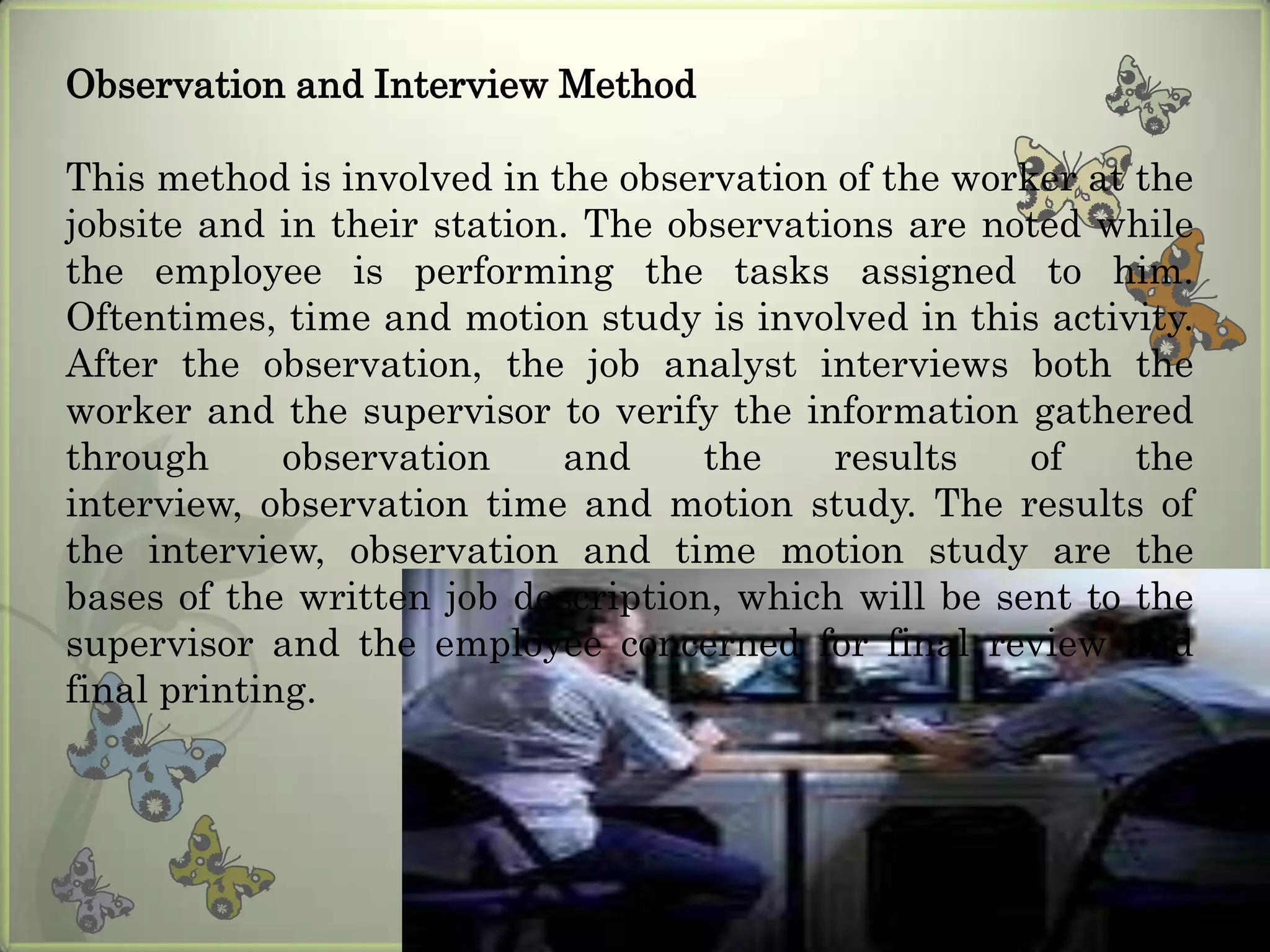 Job Task Observation Job Evaluation & Workflow - Part 1 | PPTX
