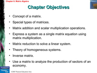 Chapter 6 - Matrix Algebra | PPT