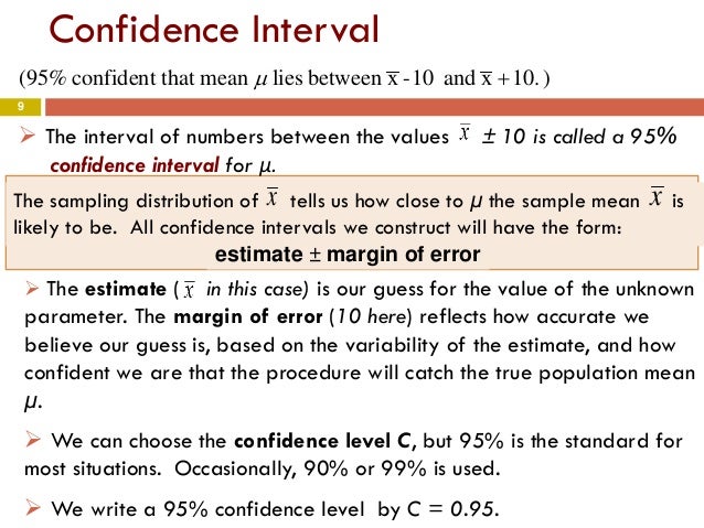 chapter 6 part1 introduction to inference estimating with confidence confidence interval form