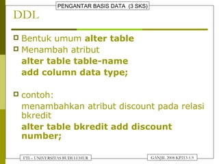 Chapter 6 perintah ddl | PPT