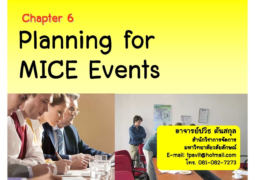 Chapter 6 Planning MICE Events