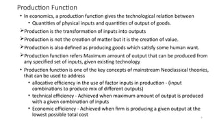 Comprehensive Analysis of Production and Cost Functions in Managerial ...