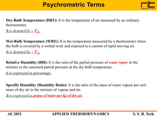 Db Wb Chapter 6 Psychrometry & Air-Conditioning | PDF
