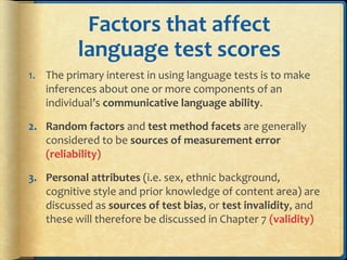 Reliability in Language Testing | PPT