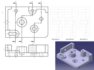 Chapter 6 - Sectioning - 2014.pptx Autocad Drawing Technics | PPTX