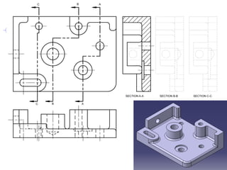 Chapter 6 - Sectioning - 2014.pptx Autocad Drawing Technics | PPTX