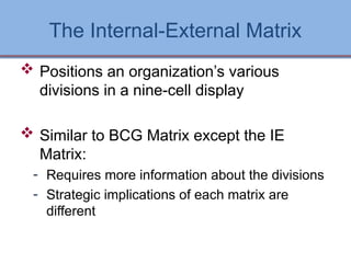 Implication Matrix chapter_6_-_strategy_analysis_and_choice.ppt