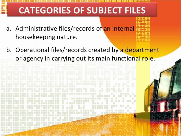 Chapter 6 subject classification operation