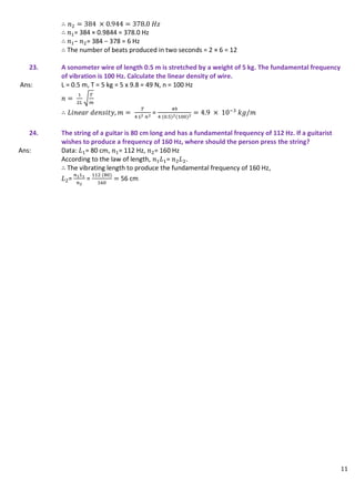 PHYSICS MAHARASHTRA STATE BOARD CHAPTER 6 - SUPERPOSITION OF WAVES ...
