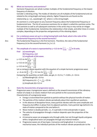 PHYSICS MAHARASHTRA STATE BOARD CHAPTER 6 - SUPERPOSITION OF WAVES ...
