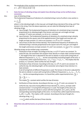 PHYSICS MAHARASHTRA STATE BOARD CHAPTER 6 - SUPERPOSITION OF WAVES ...