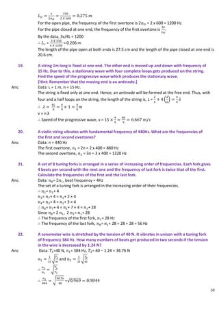 PHYSICS MAHARASHTRA STATE BOARD CHAPTER 6 - SUPERPOSITION OF WAVES ...