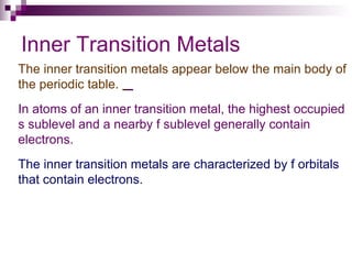 Inner Metal Chapter 6 Periodic table | PPT