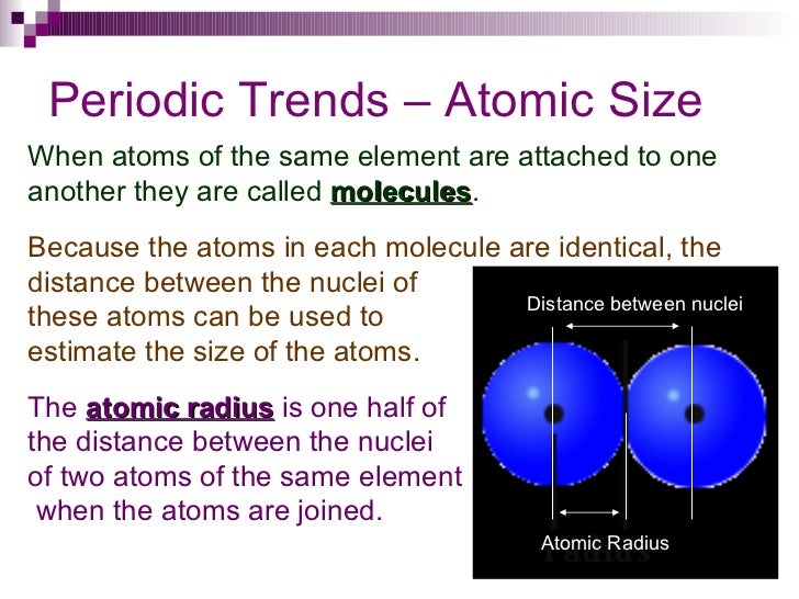 atomic size trend atomic size trend