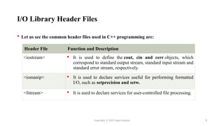 Comprehensive Guide to File Operations and I/O in C++ Programming | PPTX