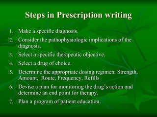 Rational prescribing & prescription writing | PPTX