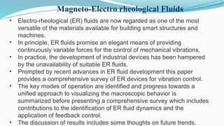 Advanced Study of Magneto-Electro Rheological Fluids and Their ...