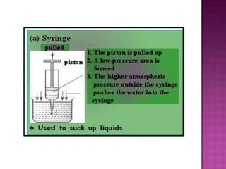 2. The liquid will become a gas again when the
pressure is released.

3. This property is used to store gases under high
p...