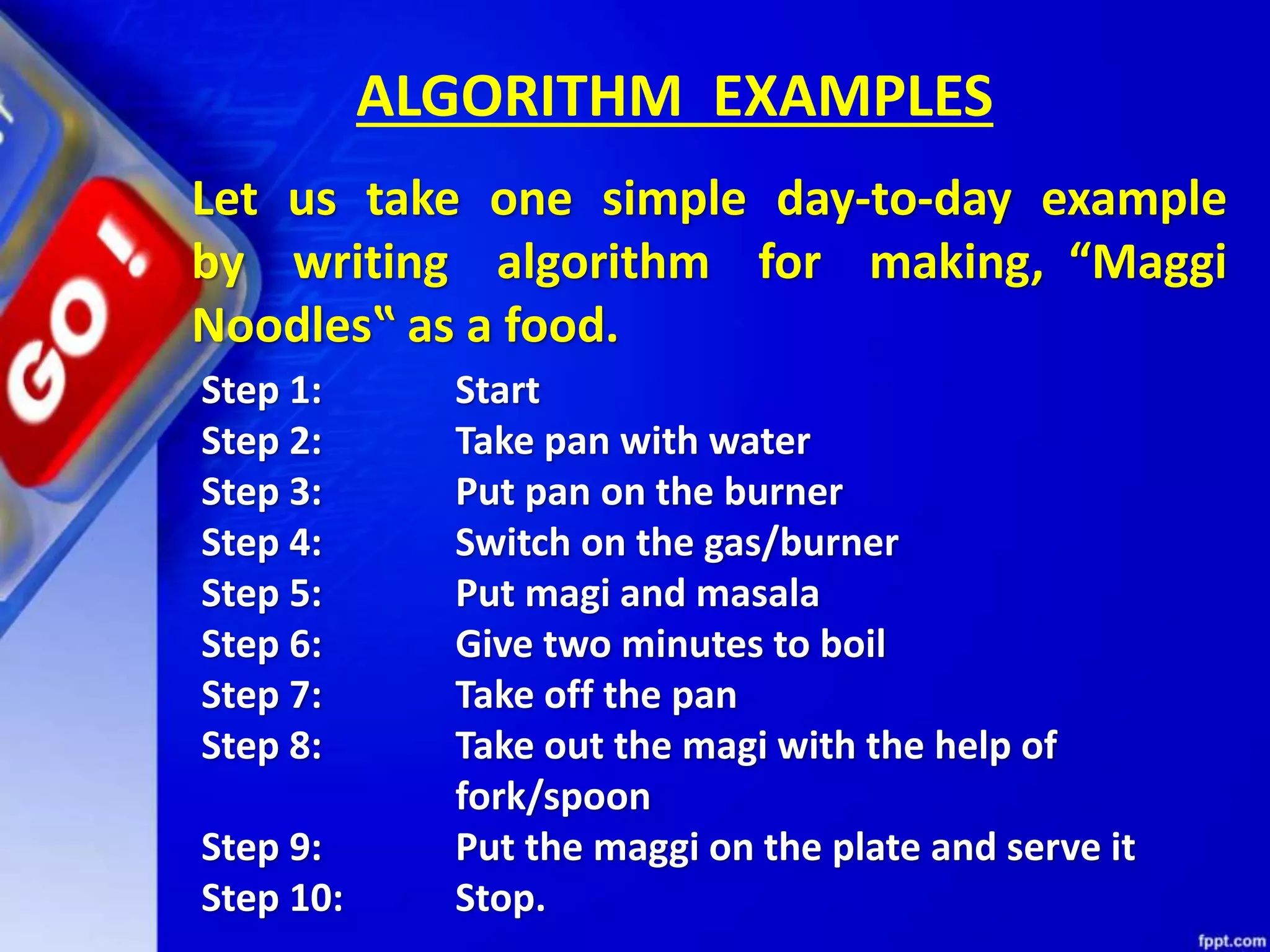 Chapter 6 algorithms and flow charts | PPTX
