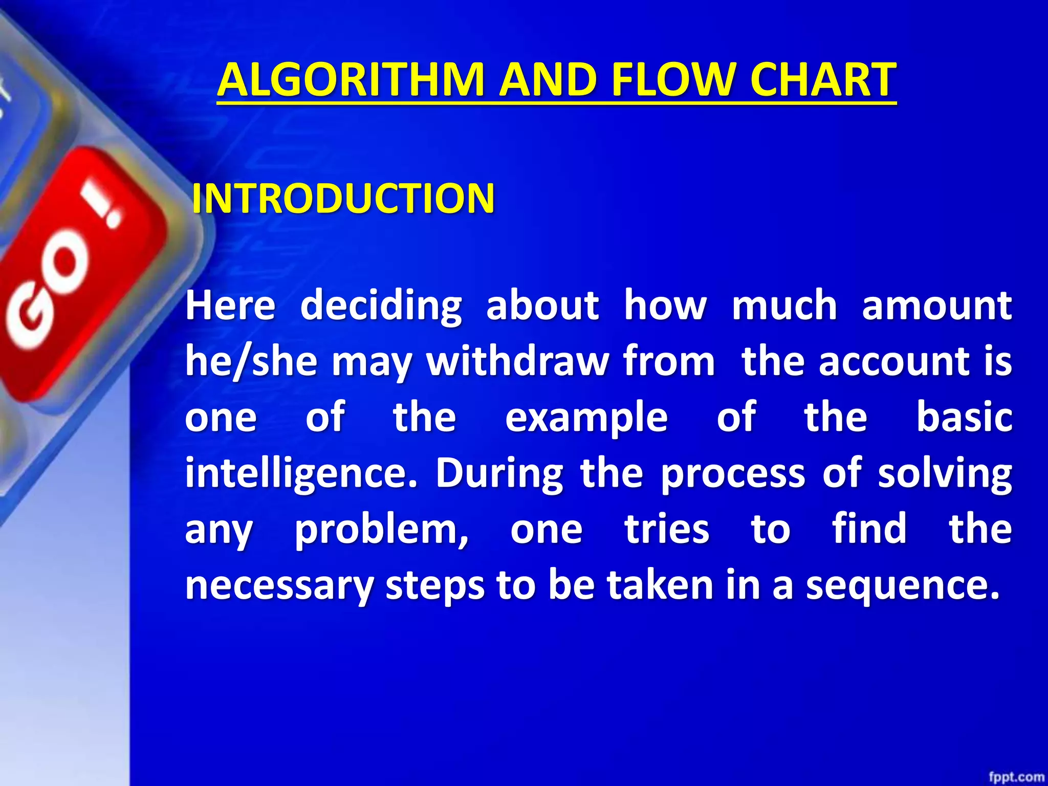 Chapter 6 algorithms and flow charts | PPT