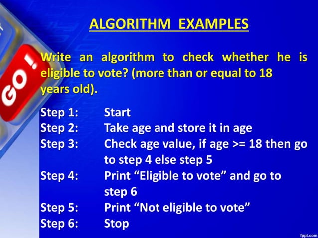 Chapter 6 algorithms and flow charts | PPT