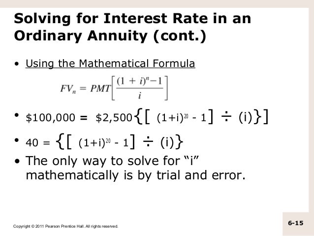 annuity formula