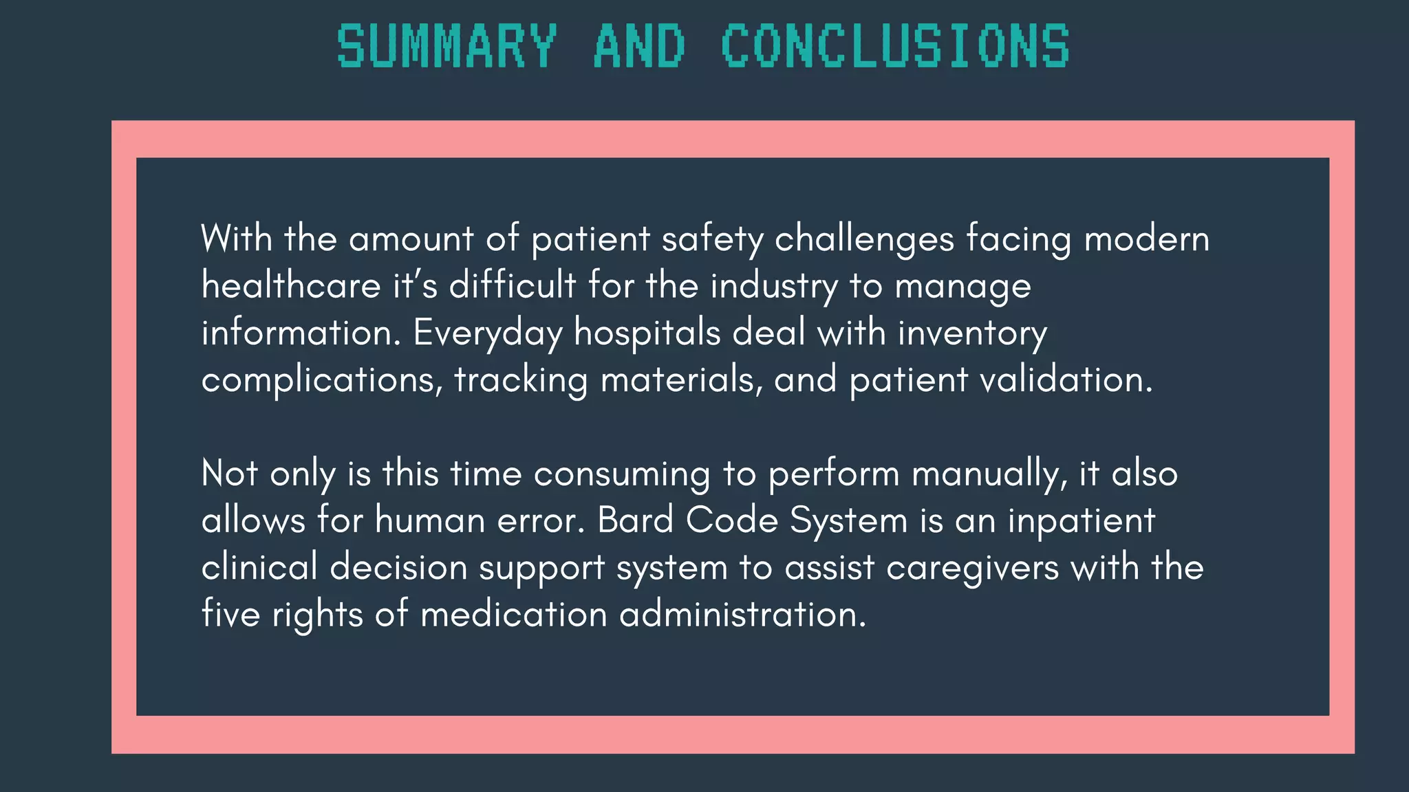 SUMMARY AND CONCLUSIONS