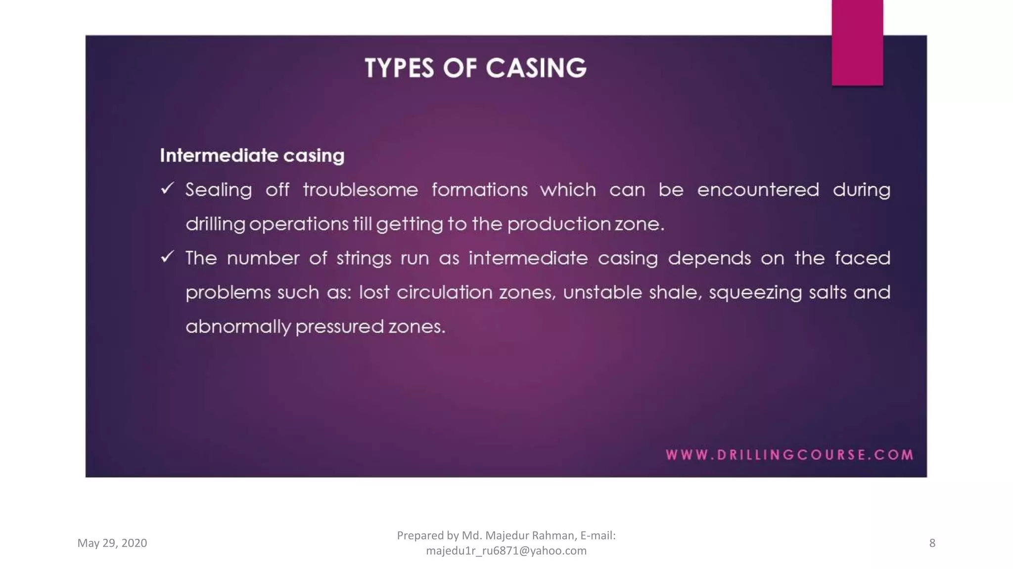 May 29, 2020
Prepared by Md. Majedur Rahman, E-mail:
majedu1r_ru6871@yahoo.com
8
 