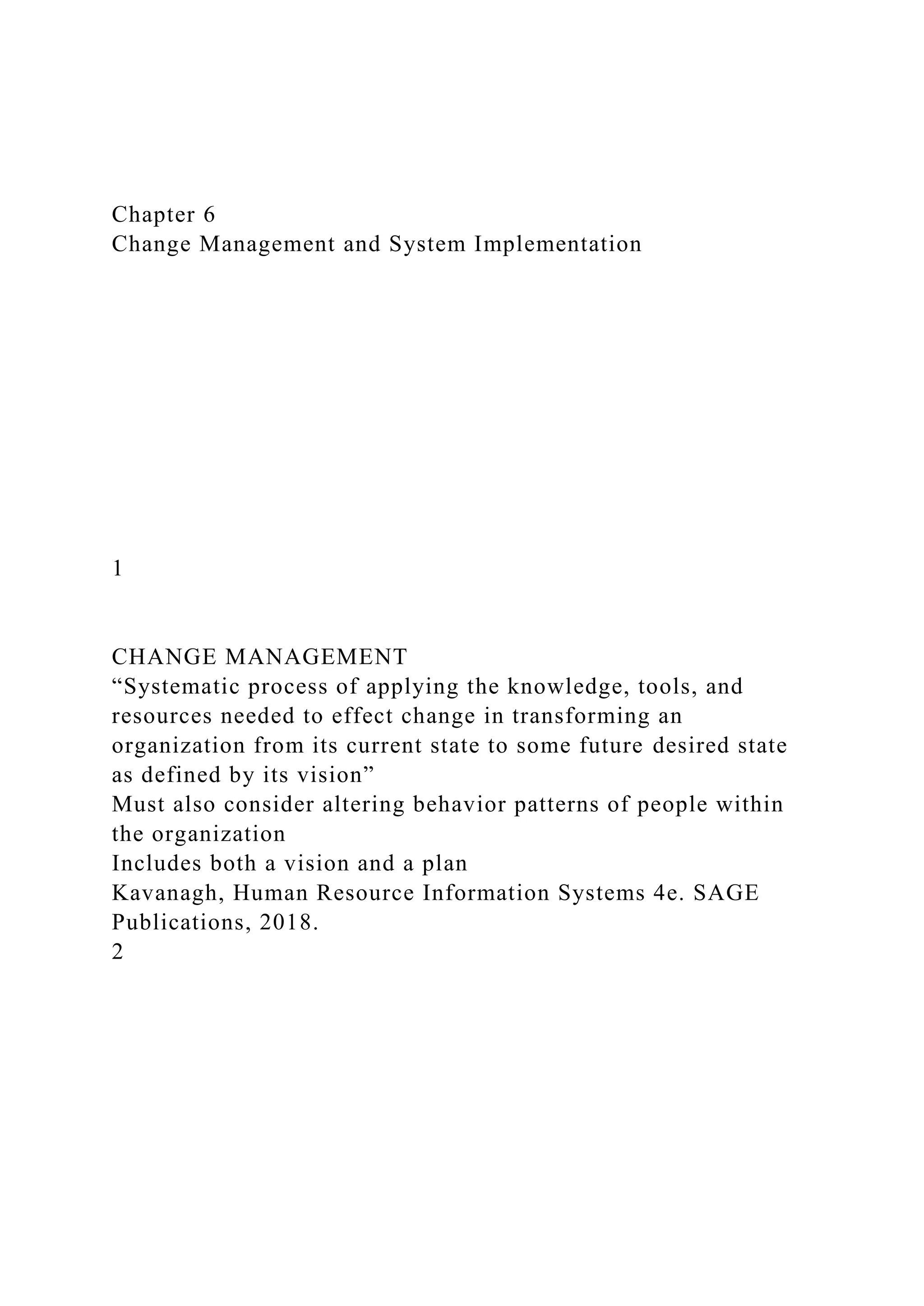 Chapter 6Change Management and System Implementation.docx
