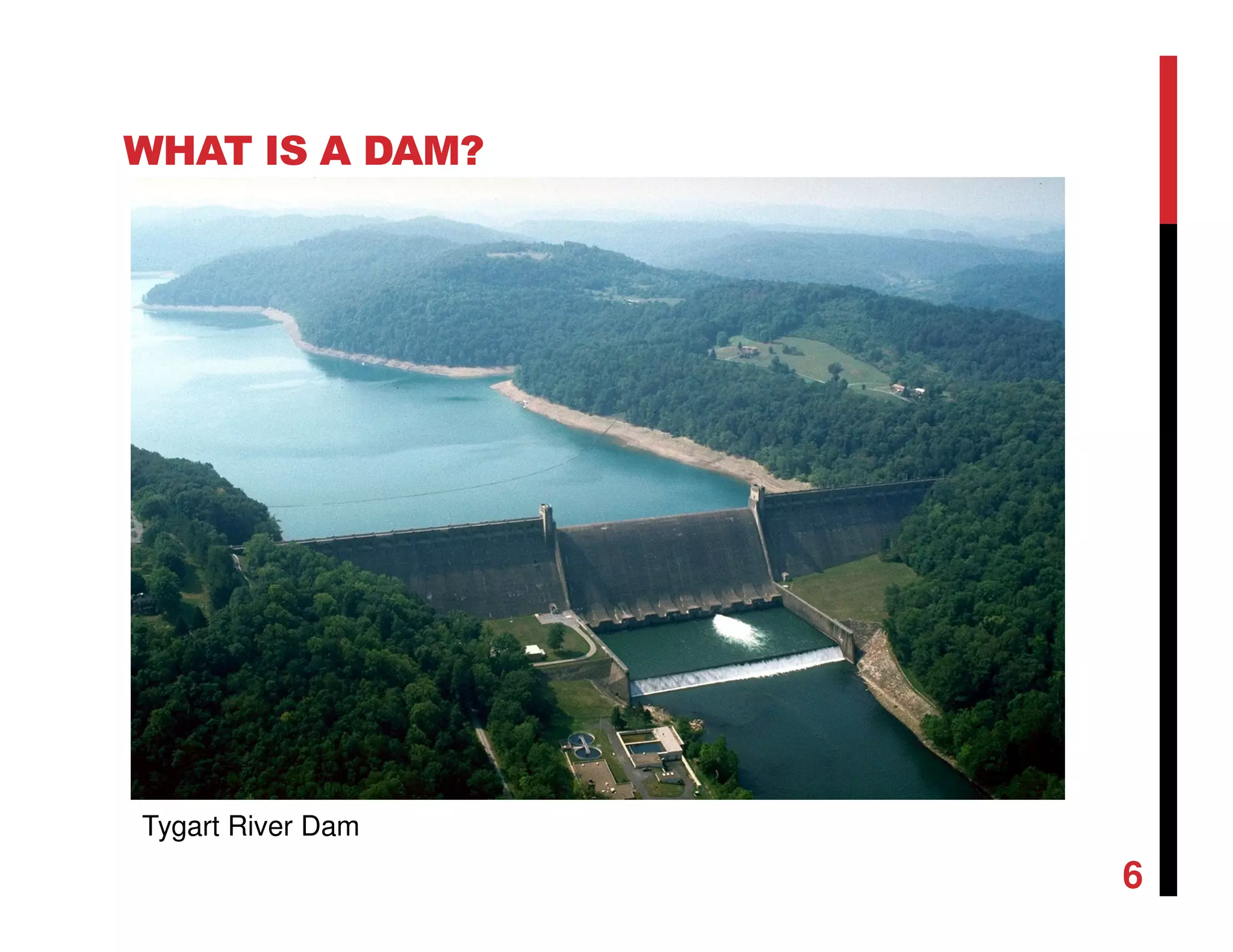 WHAT IS A DAM?
6
Tygart River Dam
 