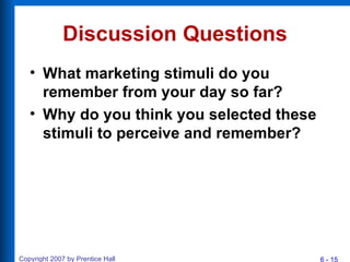Chapter 6 Consumer Perception | PPT