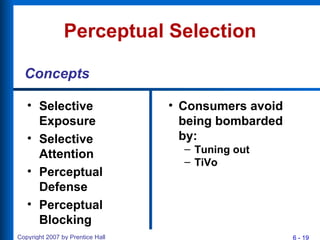 Perceptual Selection <ul><li>Selective Exposure </li></ul><ul><li>Selective Attention </li></ul><ul><li>Perceptual Defense...