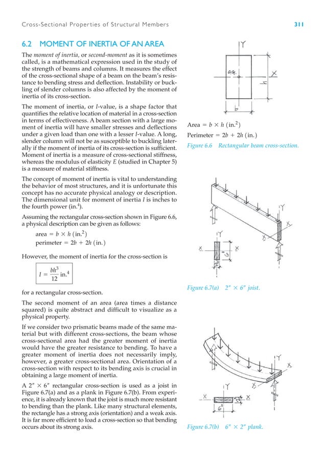 cross sectional properties of structural members
