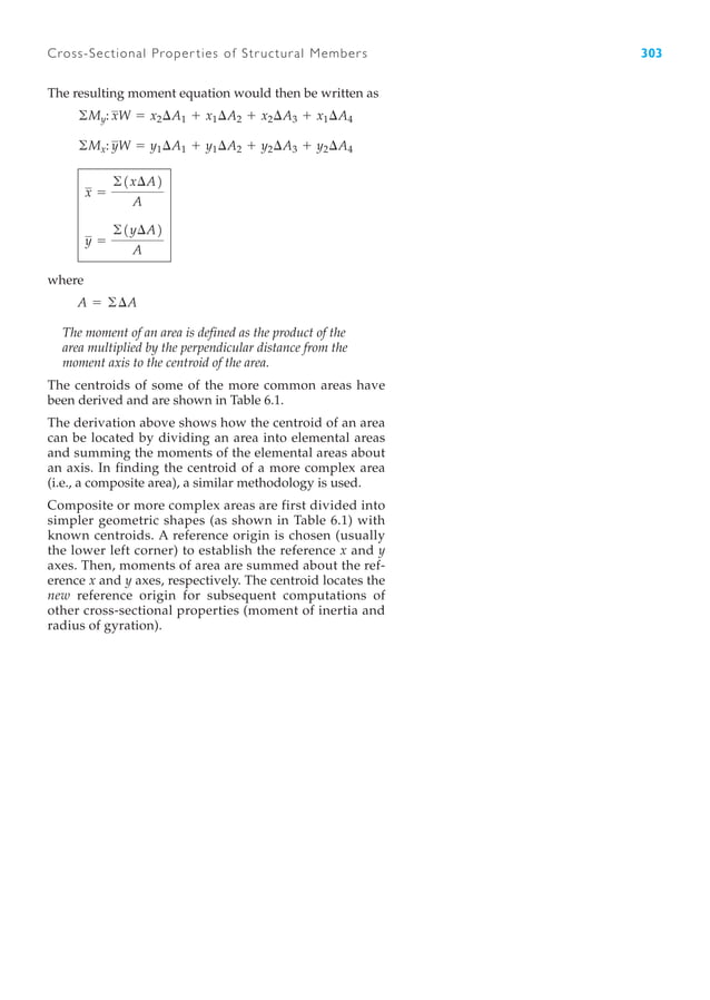 cross sectional properties of structural members