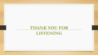 THANK YOU FOR
LISTENING
 
