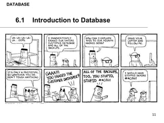 DATABASE
6.1 Introduction to Database
 